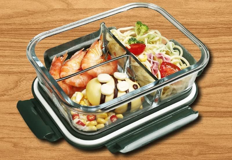 瑠璃弁当箱 耐熱瑠璃 お弁当箱 携帯型 お弁当袋付き添い人 食器付き添い人 保護すること入れもの 大静電容量 晩ご飯ボックス席 耐熱耐冷 陰電子範囲相応う よく気密性 目こぼし押しとどめる 通い 通学 高校生 (うす暗い緑であること 3取りわけるク