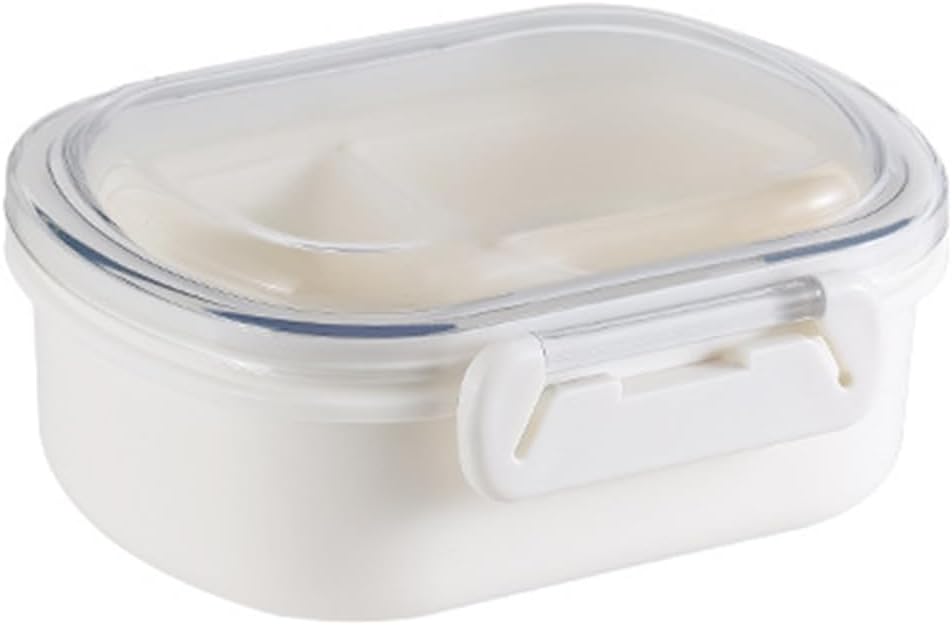 弁当箱 お弁当箱 消印入れもの 保護すること入れもの 抗菌 凍る保護すること 範囲相応う 分かりやすい 分け取り付 密閉入れもの 大静電容量 教え子用 赤ちゃん用 難民キャンプ用 ピクニック (白いこと  400ml)