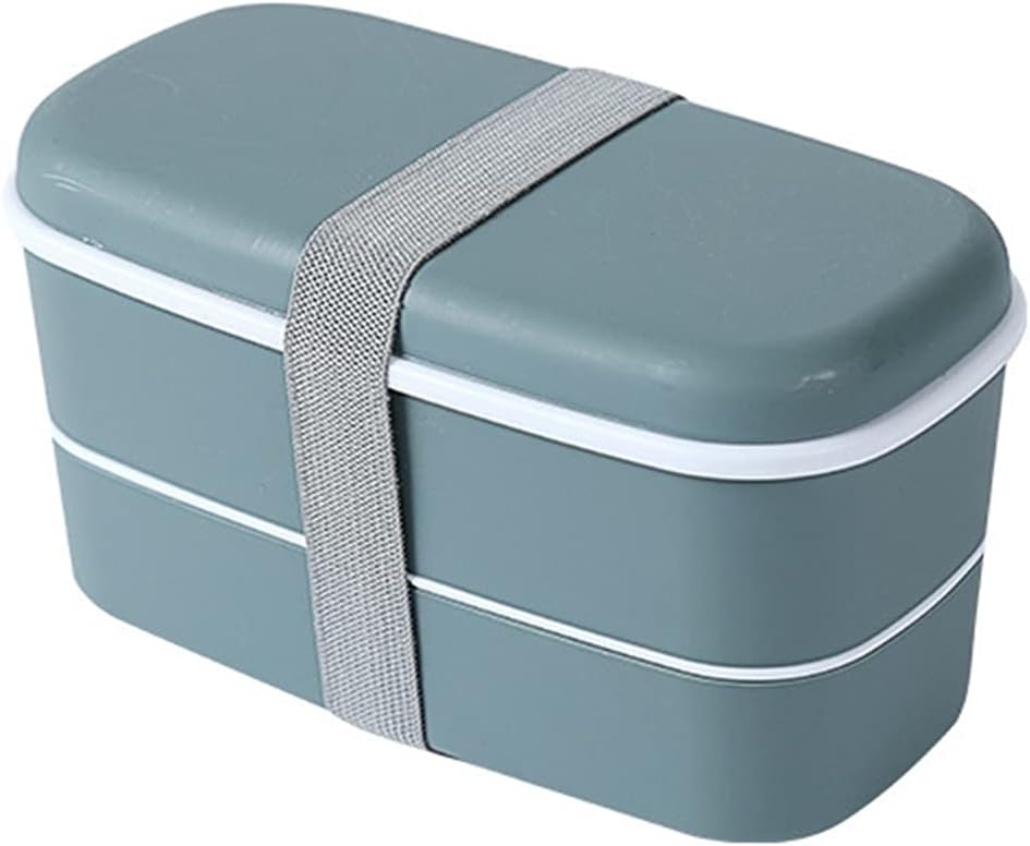 弁当箱 屋外ハイキングポータブル二重レイヤーランチボックス食品収納容器ランチフレッシュシープリングボックス (Color : Green Lunch Box Capacity : 5000ml)