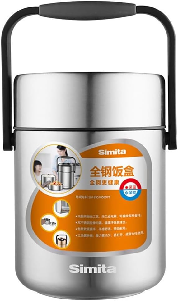 真空弁当箱 ステンレス鋼 防錆 3コンパートメントコンテナ 保温/保冷/ランチジャー保温用 保温ジャー 54/67オンス 真空弁当容器 ステンレス鋼 11,907円