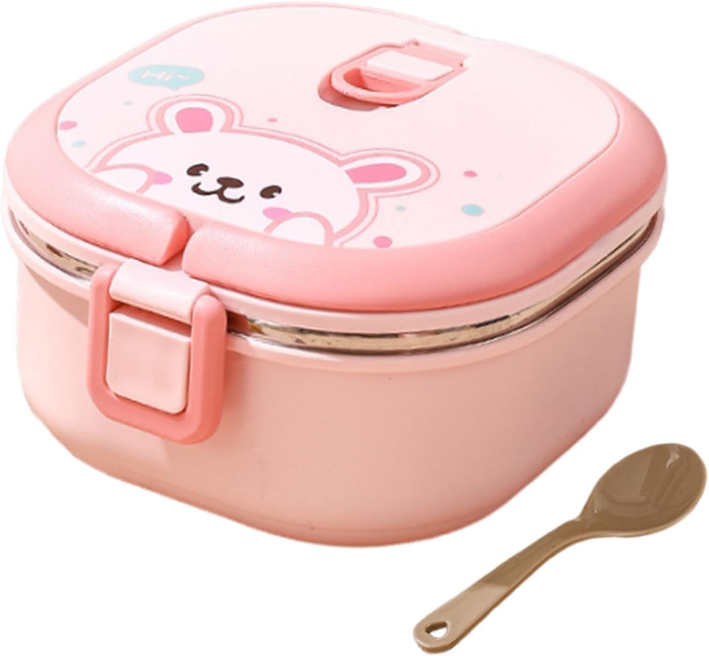 成年者用保温弁当箱、生あたたかい弁当箱 | ホットフードストレージボウル - 304 ステンレス鋼鋼、四角四面、食料雑貨類安全性のある、パウダーコンパクト目こぼし押しとどめる保温晩ご飯ボックス席成年者、赤ちゃん用