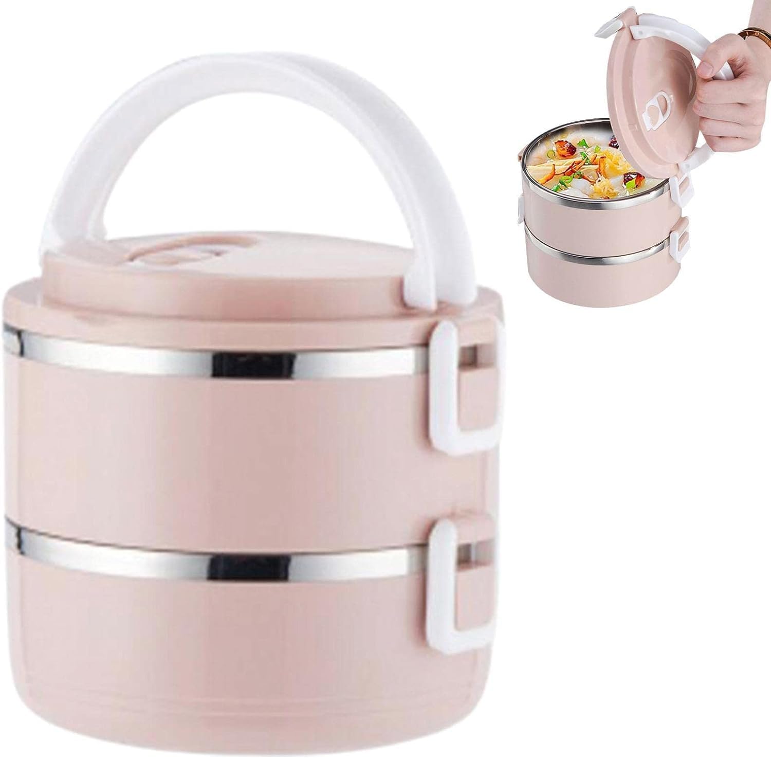 お弁当箱 ランチボックス 保温弁当箱 ランチジャー 304ステンレス 弁当箱 食器 保存容器 保温ランチジャー 大容量 漏れ防止 弁当ボックス 会社/学校/キャンプ/ハイキングに適用