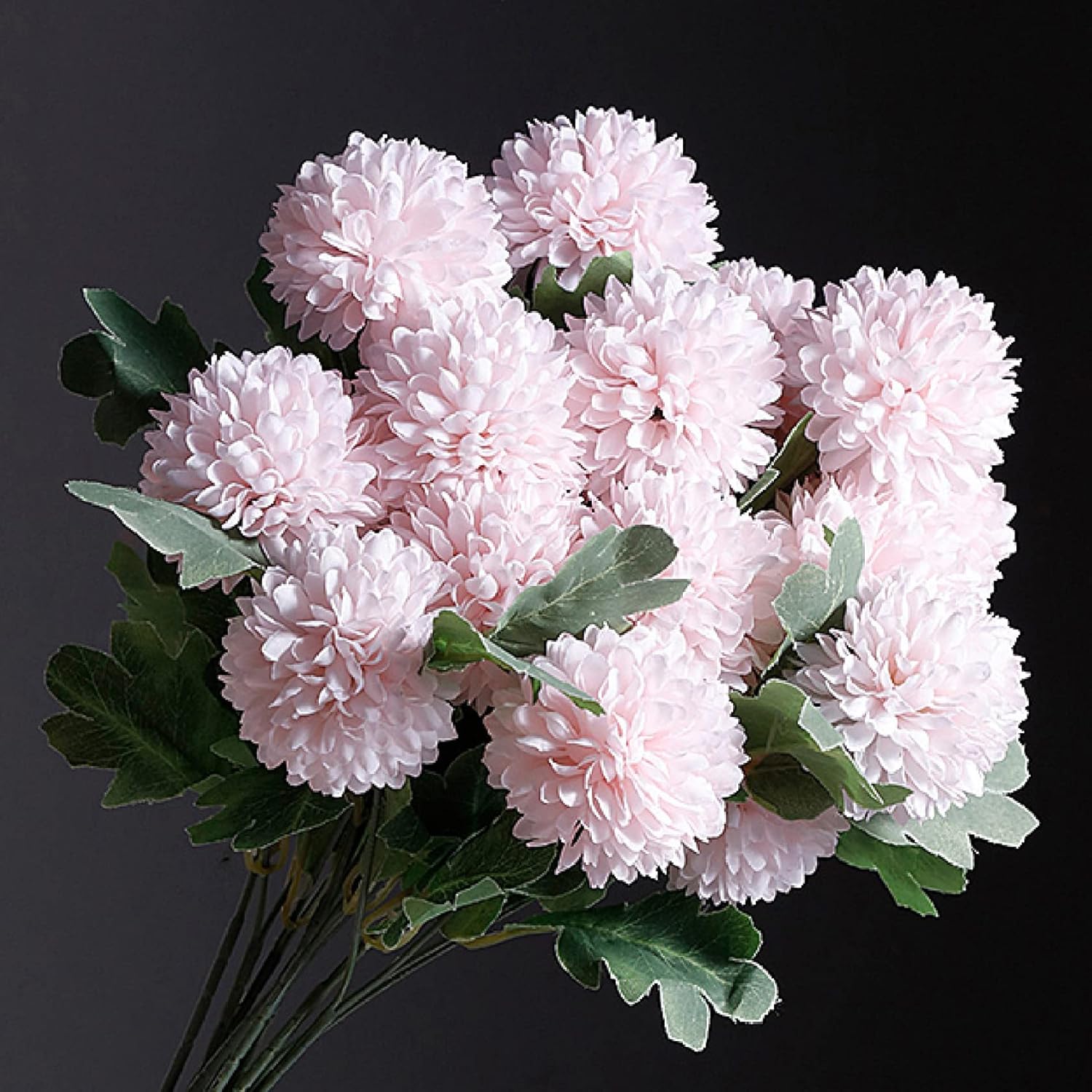 造花 インテリア ピンポン菊 10本 ライトピンク 枯れない花 アートフラワー 母の日プレゼント ギフト かわいい お祝い 結婚式 事務所 店 喫茶店 結婚式 パーティー 誕生日 花束 作り物の花 人｜Libre777