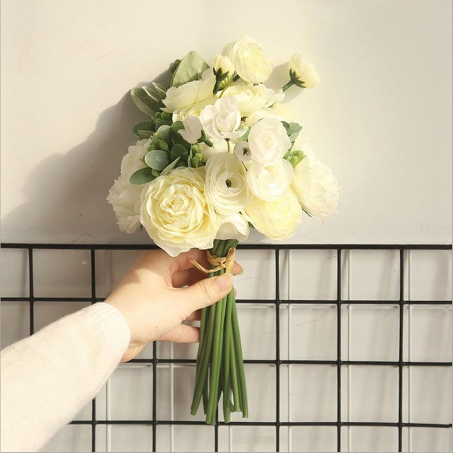ブーケ　欧式　バラ　ローズ　造花　枯れない花　花束　観葉植物　人工観葉植物　ドライフラワー　フラワーアレンジメント　インテリア　部屋　喫茶店　パーティー　結婚式　置ける　飾る　ギフト　プレゼント　おし｜Libre777