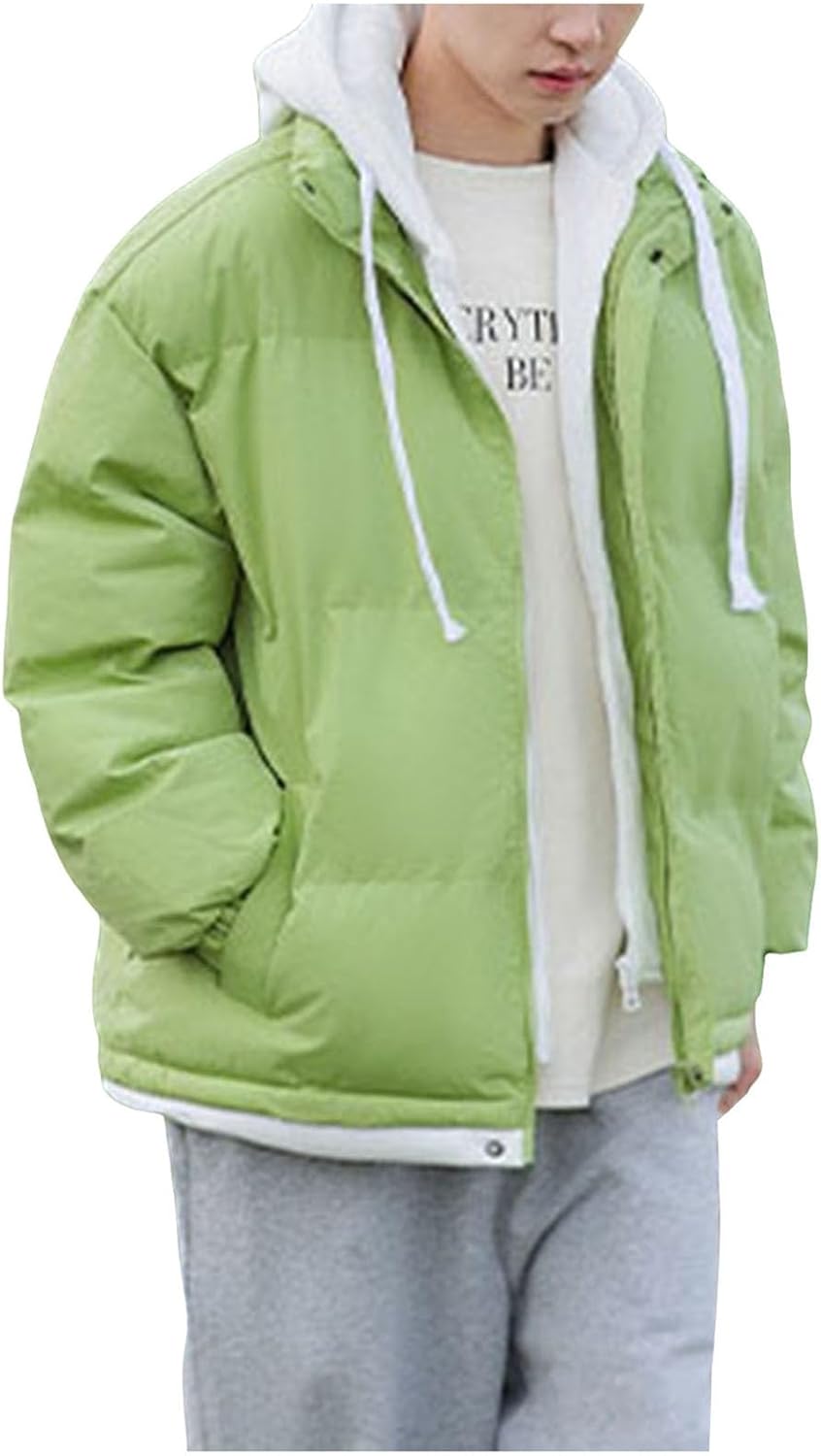 ダウンジャケット メンズ 中綿ジャケット パーカー 冬服 大きいサイズ ゆったり アウトドア ユニセックス 軽量 無地 防風 防寒 ダウンコート 重ね着風 ジャケット 厚手 カジュアル 男女兼用 暖か｜Libre777