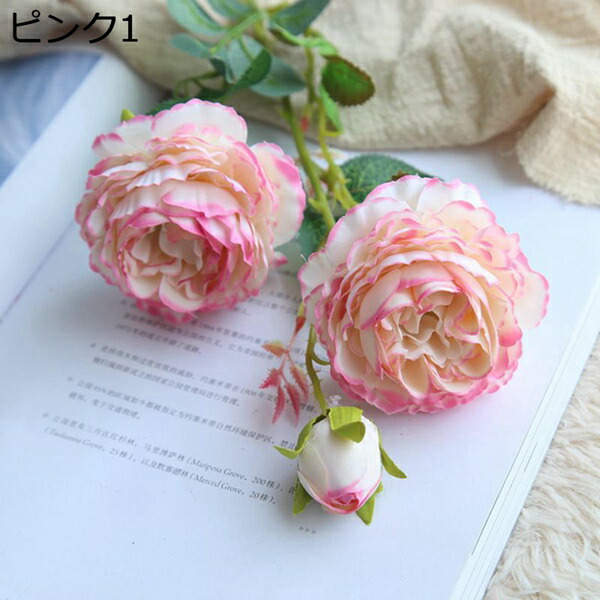 造花 花嫁御寮胸花 枯れない 水やり不必要 手作り 本物そっくり 光触媒 作物御花 胸花 DIY 飾りつけ 寄りあい 御芽出度 介護ホーム 執務室 茶店 映画化 差し上げ物 花立てなし 薔薇 3本