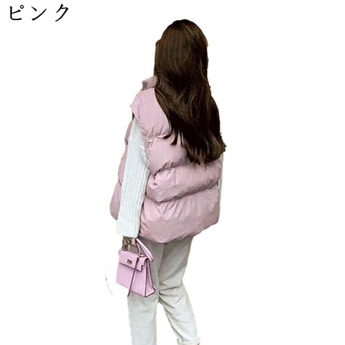 落ち込む限りない 中綿限りない レディース 歳月冬 体型取りまかなう ゆったり 途轍も無い大きさ ノースリーブ 立ち襟 ジップアップ 衣嚢 ともし火掛け目 防寒打つ手 生あたたかい パファーベスト 無地 オシャレ 分かりやすい 御部屋着 通学