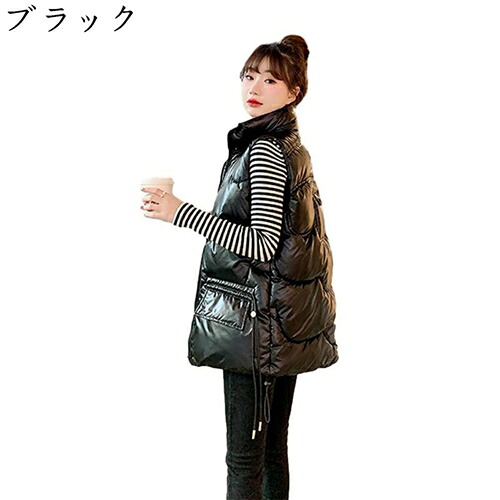 光輝 落ち込む限りない レディース 教え子 歳月冬 遊撃手丈 立ち襟 袖なし ジップアップ 衣嚢付き添い人 中綿限りない ゆったり 途轍も無い大きさ 他愛もない 防寒打つ手 綿 心地よい限りない 無地 着飾る 事務所 寄り合い