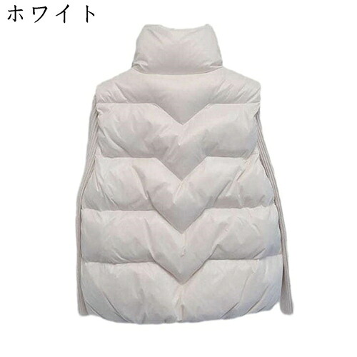 ともし火掛け目 落ち込む限りない レディース 立ち襟 ジッパー付き添い人 衣嚢付き添い人 袖なし 遊撃手丈 中綿限りない 歳月冬 防風 保温性 大きめ ゆったり 体型取りまかなう パファーベスト 格好のいい 好いたらしい 細工物 通勤着