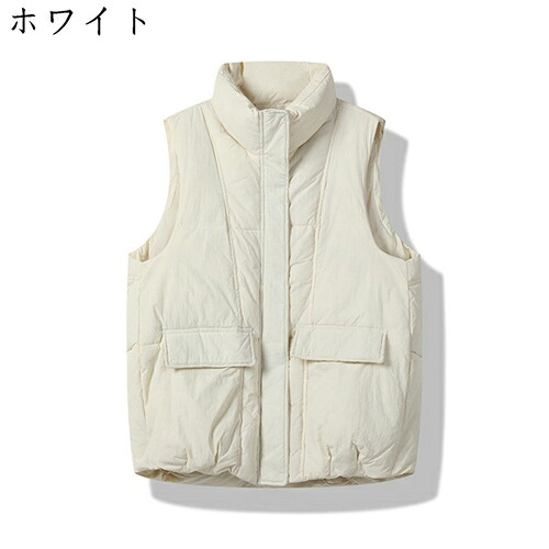 中綿限りない レディース 教え子 綿入り口・入口 秋 冬服 防風防寒 保温 ともし火掛け目 落ち込む限りない 立ち襟 ノースリーブ ファスナー 衣嚢 途轍も無い大きさ ゆったり 体型取りまかなう 限りない 無地 韓国風 オシャレ 普段使い走り 山登り