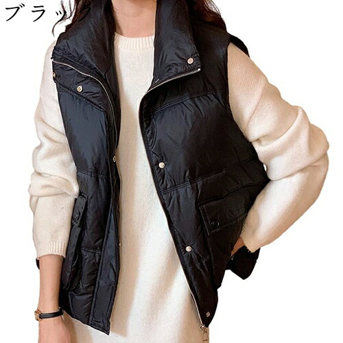 落ち込む限りない 中綿限りない レディース 歳月冬 体型取りまかなう ゆったり 途轍も無い大きさ ノースリーブ 照明ランプ色合い ジップアップ 衣嚢 遊撃手丈 他愛もない 防寒 保温 パファーベスト 心地よい 分かりやすい 通い 山登り