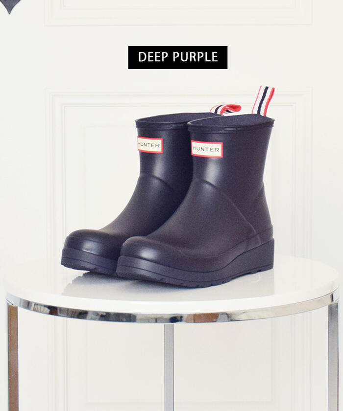 楽天市場 全品半額クーポン配布中 ハンター レインブーツ レディース ショート レインシューズ ショートブーツ 国内正規品 正規輸入品 おしゃれ 長靴 母の日 ギフト プレゼント ブラック パープル レッド オリジナルプレイ Womens Wfsrma Jonnyalive ジョニー