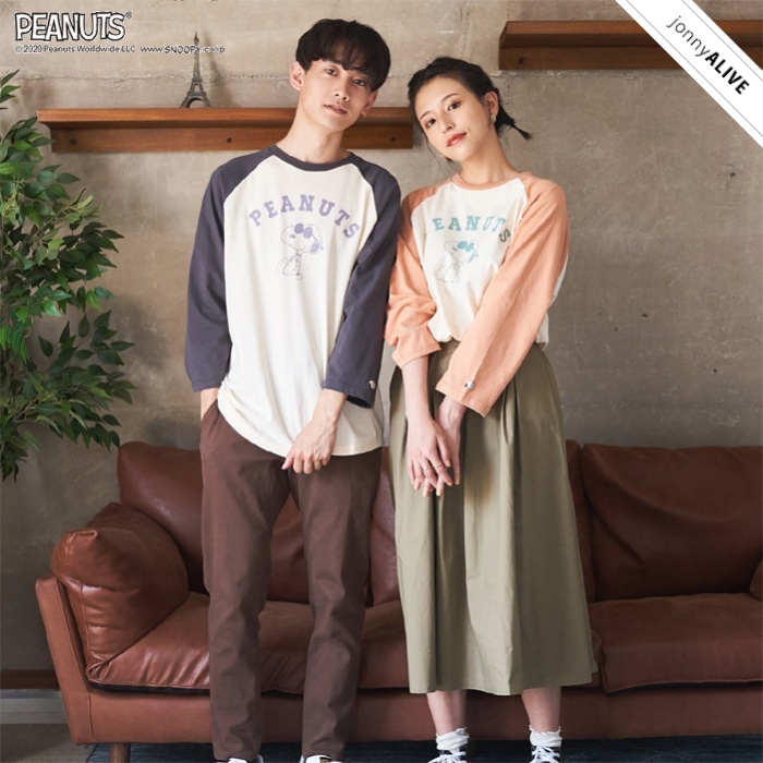 楽天市場 全品半額クーポン配布中 スヌーピー プリント ラグラン Tシャツ ロンt Power To The People Peanuts ダブルネーム M L Ll 黒 白 オレンジ 水色 メール便8 Jonnyalive ジョニーアライブ
