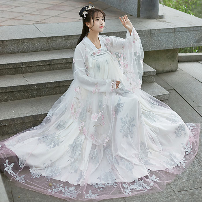 漢服 中華古代衣装 コスプレ衣装 中華風 中華古代ドレス 花刺繍 チャイナドレス チャイナ風 中華コスプレ 仮装 衣装 イベント 学園祭 演出衣装 二次元宮廷唐時代衣装 写真撮影衣装 ステージ衣装 華流 ハロウィーン衣装 コスプレ コスチューム