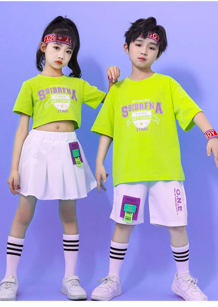 格安人気 子供服ワイドパンツ 半袖 Tシャツ 120 トップス ダンス