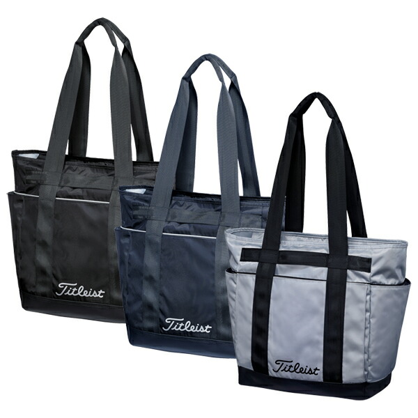 新品未使用タグ付き　タイトリスト　TITLEIST　トートバッグ　2層式 美品】タイトリスト 2層式トートバッグ 白×ネイビー 内外