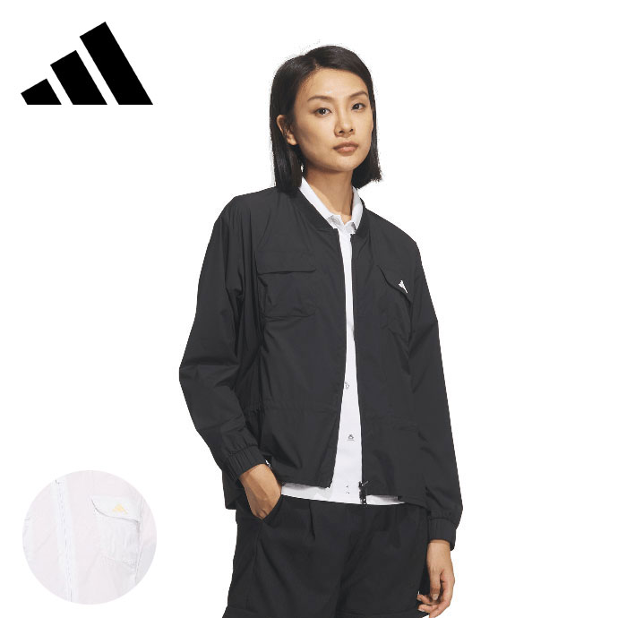 【継続期間制限事項】最大限度10%OFFクーポン券別れ別れ中 ゴルフ御召しもの アディダス 撥水 軽さ フルジップ 上衣 レディース 春 夏 26SS