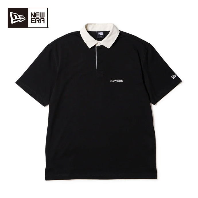 最大10%OFFクーポン発行中【04/14～04/21】 ゴルフウェア ニューエラ GF SS RUGBY SHIRT BLK 261 メンズ 春 夏 26SS