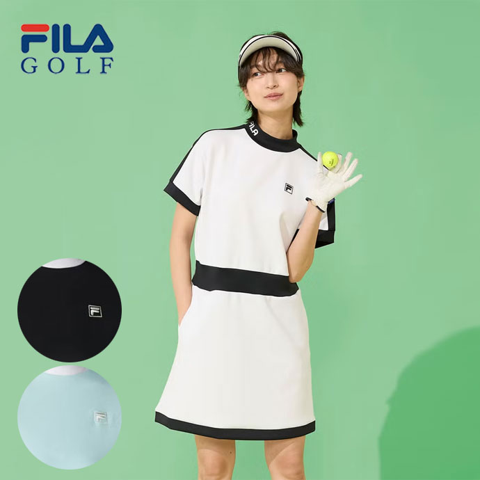 【継続期間制限事項】最大限度10%OFFクーポン券別れ別れ中 ゴルフ御召しもの フィラ モックネックワンピース レディース 春 夏 26SS