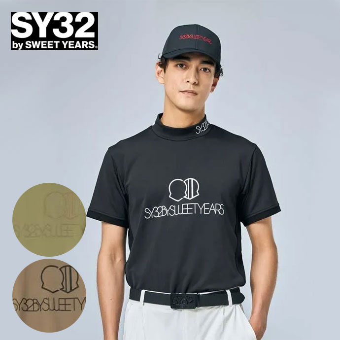 最大10%OFFクーポン発行中【07/17~07/28】 ゴルフウェア SY32 BACK STRIPE WAVE MOCK メンズ 春 夏 26SS|ゴルフショップジョプロ店