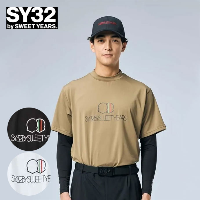 最大10%OFFクーポン発行中【07/17~07/28】 ゴルフウェア SY32 ITALIAN EMBLEM MOCK メンズ 春 夏 26SS|ゴルフショップジョプロ店