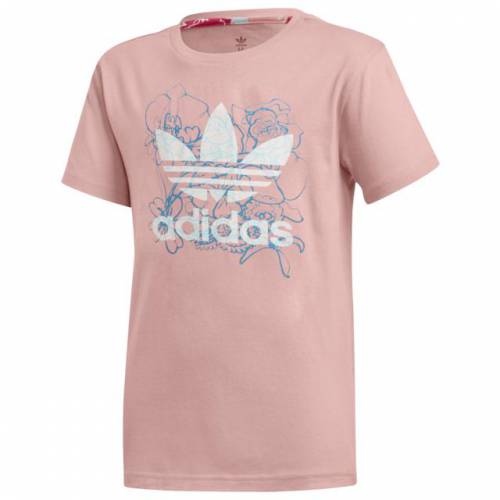 予約販売品 アディダス Adidas Originals アディダス オリジナルス トレフォイル Tシャツ ピンク Pink Adidas Originals Floral Trefoil Tshirt Glory キッズ ベビー マタニティ トップス Tシャツ スニケス 最終値下げ Ridecore Co