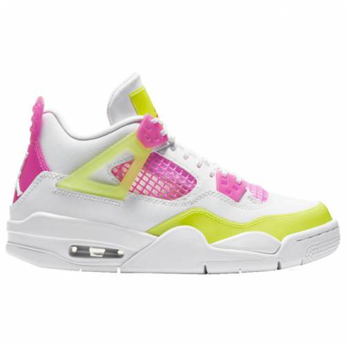 ナイキ ジョーダン Jordan 白色 白色 イエロー 黄色 ばら色 Yellow Pink Jordan Retro 4 White Sass スポーツブランド 心地よい モード スニーカー Pasadenasportsnow Com