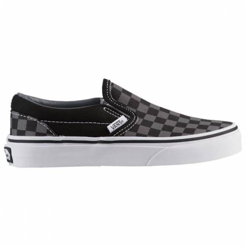 爆売り ヴァンズ Vans バンズ クラシック 黒色 ブラック スリッポン Vans Classic Black Pewter Checkerboard キッズ ベビー マタニティw 最新の激安 Formebikes Co Uk