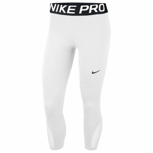 ナイキ Nike コース クロップ タイツ 白さ 純白 黒色 真っ黒 レディース Crop Tights Nike Pro White Black スポーツ銘柄 錬磨 ロング下穿 Giroveloce It