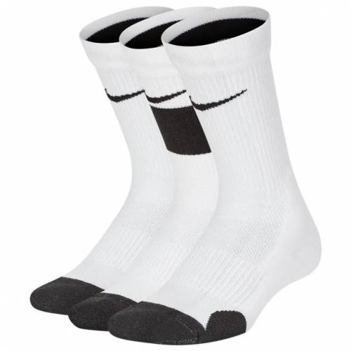 ナイキ Nike エリート 乗り組 靴下 白み 毛唐人 真っ黒 涅色 3個始め Nike Elite Crew Socks White Black Barlo Com Br