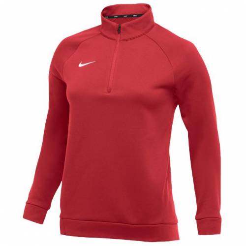 ナイキ Nike チーム サーマ 白色 ホワイト レディース Team Nike Therma 1 4 Zip Top Scarlet White Sobolewscy Pl