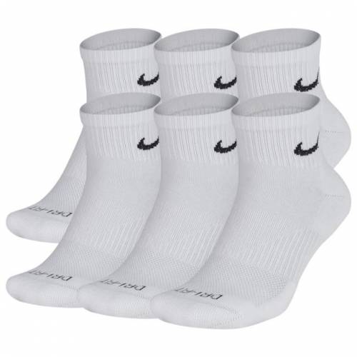 ナイキ Nike 辛口マッチ 白み 白人 黒色 ネグロイド Socks メンズ Drifit Nike 6 Pack Plus Quarter White Black 運動ブランド 培う 靴下 Imedlaboratories Life