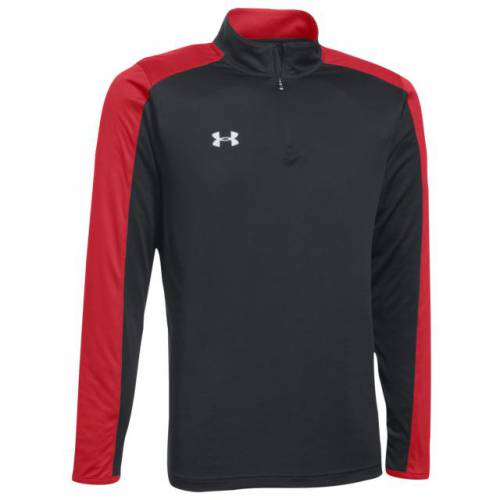 黒色 Under トレーニング Armour Novelty 赤 シルバー Under レッド Zip Armour Metallic Red 1 Zip Team Black 銀色 Locker Silver チーム アンダーアーマー ブラック 4 Under