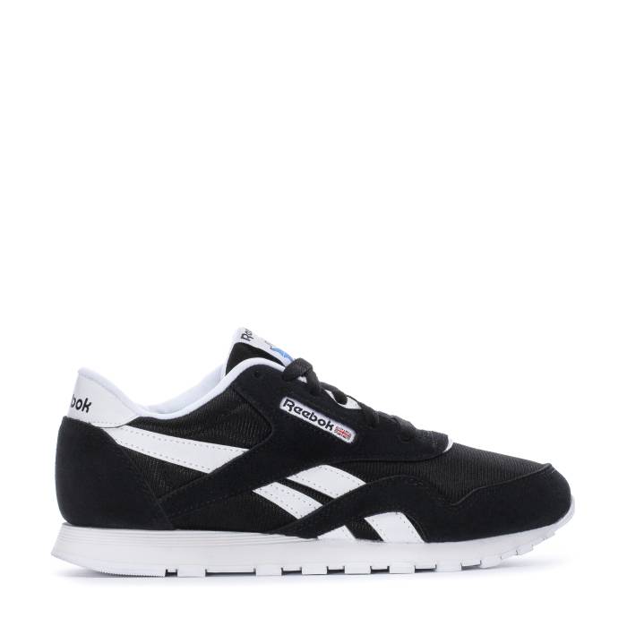 リーボック Reebok 【 Classic Nylon Youth Black/White 】 クラシック ナイロン ジュニア キッズ 黒色 ブラック 白色 ホワイト