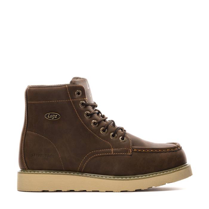 ラグズ Lugz 【 Monterey Steel Toe Wide Mens Walnut/Gum/Cream 】 Steel スティール メンズ クリーム