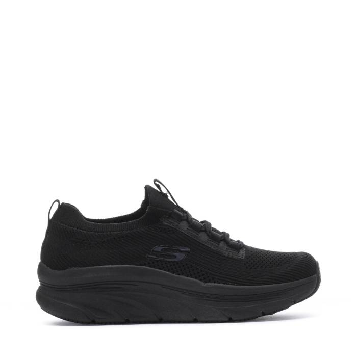 スケッチャーズ Skechers 【 D\u0027lux Walker Sr Wide Womens Black 】 レディース 黒いこと 黒いこと