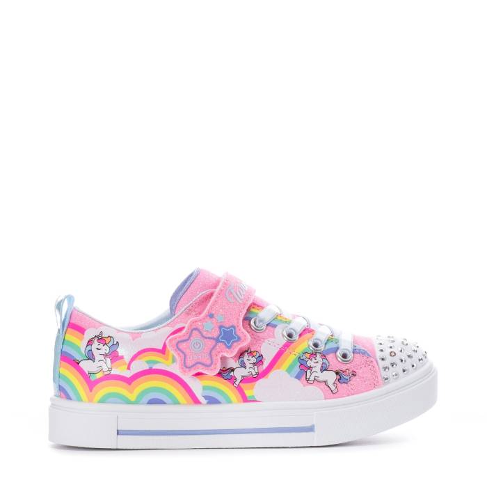 スケッチャーズ Skechers 【 Twinkle Sparks Kids (Unicorn)/Rainbow/Pink 】 ジュニア キッズ 虹色 レインボー pink ピンク|スニケス