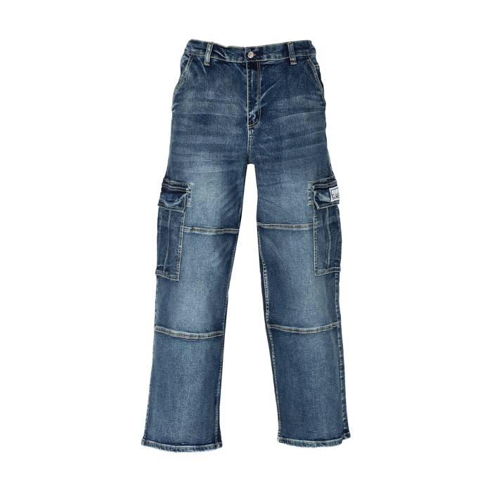 Pro Club 【 Baggy Cargo Denim Pant Mens Dark Wash 】 カーゴ デニム パンツ メンズ