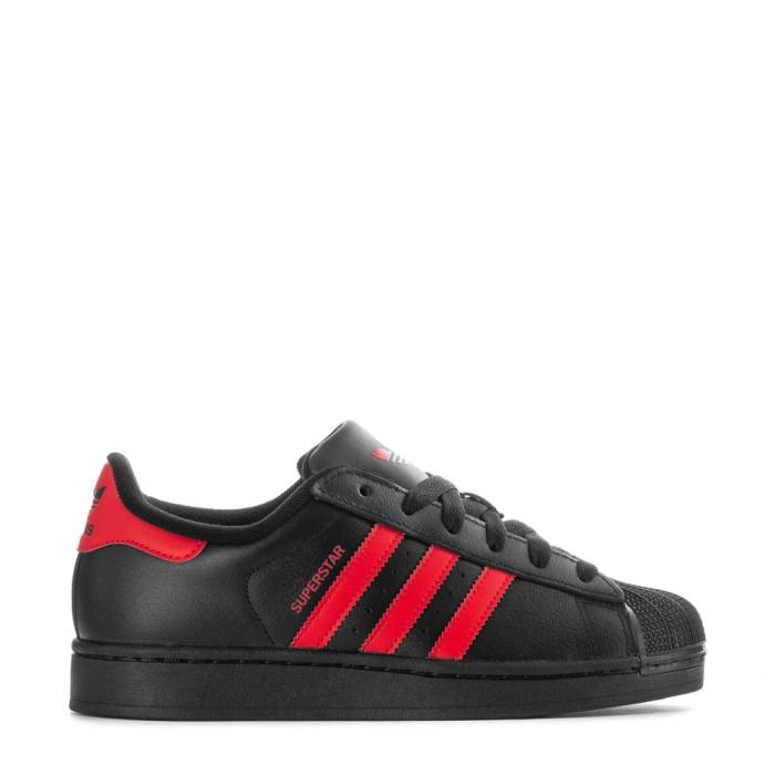 アディダス Adidas 【 Superstar Ii Youth Black/Better Scarlet/Black 】 Superstar スーパースター ジュニア キッズ 黒色 ブラック｜スニケス