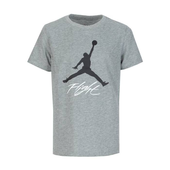 ナイキ ジョーダン Jordan 【 Jumpman Flight Hbr Tee Youth Carbon Heather 】 Jumpman 飛び降りるマン Flight 飛行 プルオーバー 御坊っちゃん キッズ 炭素 heather ギョリュウモドキ