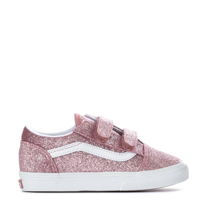 ヴァンズ Vans 【 Old Skool V Toddler (Glitter)/Rose Gold 】 ベビー Rose ローズ ゴールド