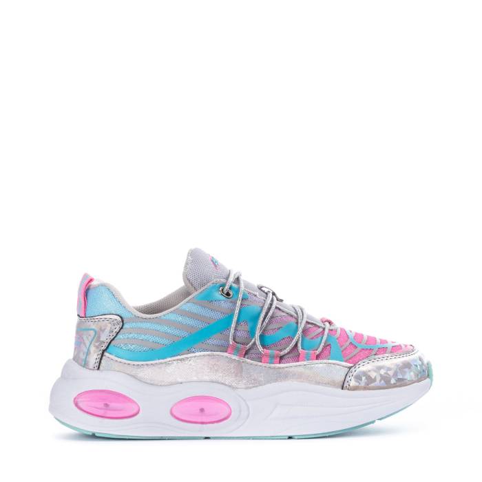 アビア Avia 【 Halo Kids Silver/Blue Radiance/Pink 】 ジュニア キッズ Silver 銀色・シルバー 青色 ブルー pink ピンク｜スニケス