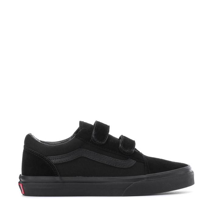 ヴァンズ Vans 【 Old Skool V Kids Black/Black 】 ジュニア キッズ 黒色 ブラック