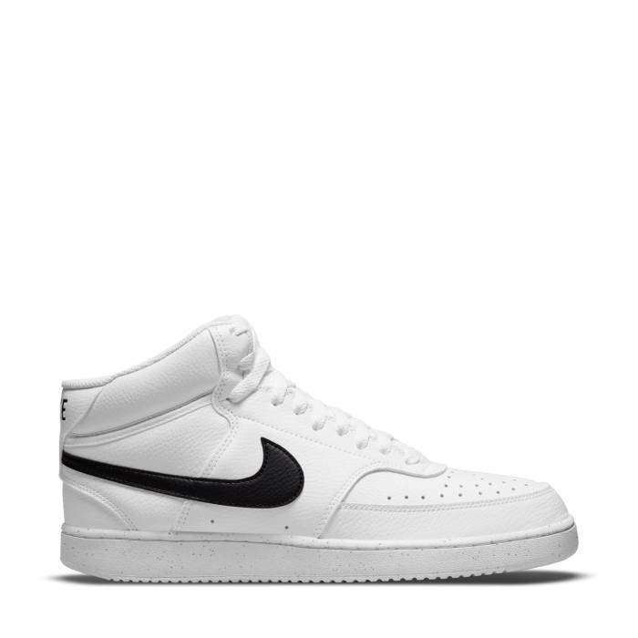 ナイキ Nike 【 Court Vision Mid Next Nature Mens White/Black/White 】 コート ミッド メンズ 白色 ホワイト 黒色 ブラック