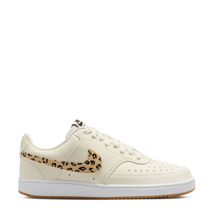 ナイキ Nike 【 Court Vision Low Next Nature Womens (Animal) Sail/Black/White/Flax 】 厚地の外套 レディース 黒いこと 黒いこと 白いこと 白いこと