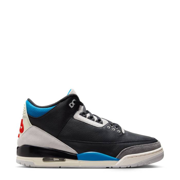 ナイキ ジョーダン Jordan 【 Retro 3 Mens Black/Chile Red/Neutral Grey/Military Blue/Coconut Milk 】 レトロ メンズ 黒色 ブラック Red 赤・レッド 灰色 グレー 青色 ブルー