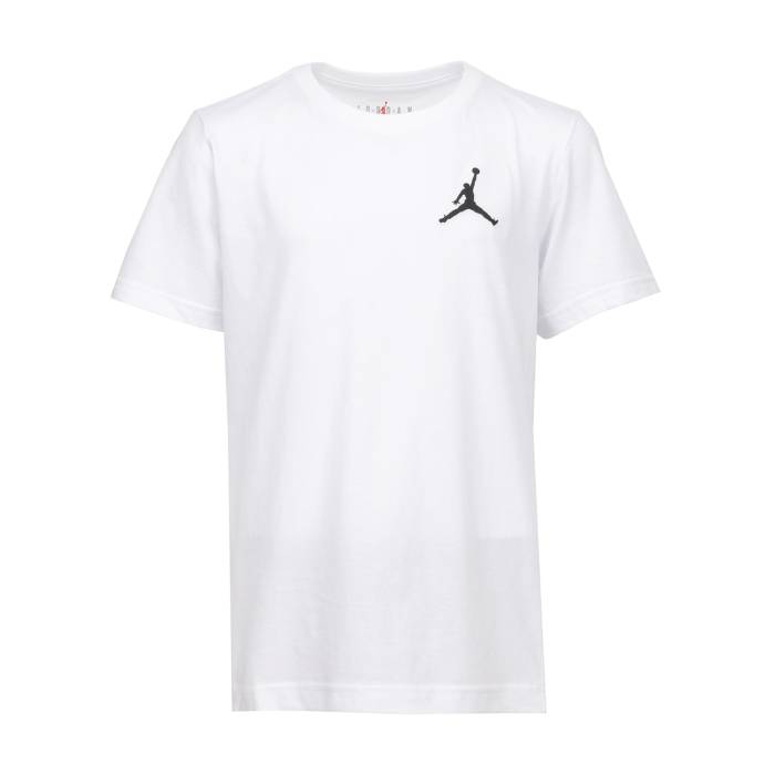 ナイキ ジョーダン Jordan 【 Jumpman Air Embroidered Tee Youth White 】 Jumpman 飛び降りるマン プルオーバー 御坊っちゃん キッズ 白いこと 白いこと