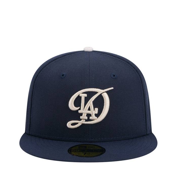 ニューエラ New Era 【 Dodgers 2024 City Connect 5950 Unisex Blue/White Lad Script/Sky Blue Undervisor 】 ドジャース シティ ユニセックス 青色 ブルー 白色 ホワイト スクリプト スカイ｜スニケス