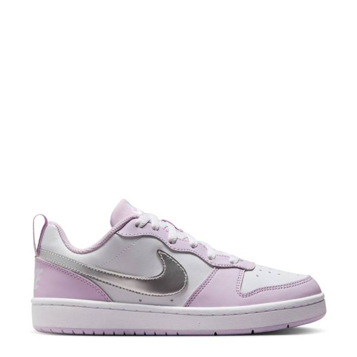 ナイキ Nike 【 Court Borough Low Recraft Youth Doll/Metallic Silver/White 】 コート ジュニア キッズ Silver 銀色・シルバー 白色 ホワイト｜スニケス