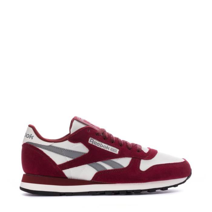 リーボック Reebok 【 Classic Leather Mens Rich Maroon/Chalk/Grey 】 クラシック レザー メンズ マルーン 灰色 グレー